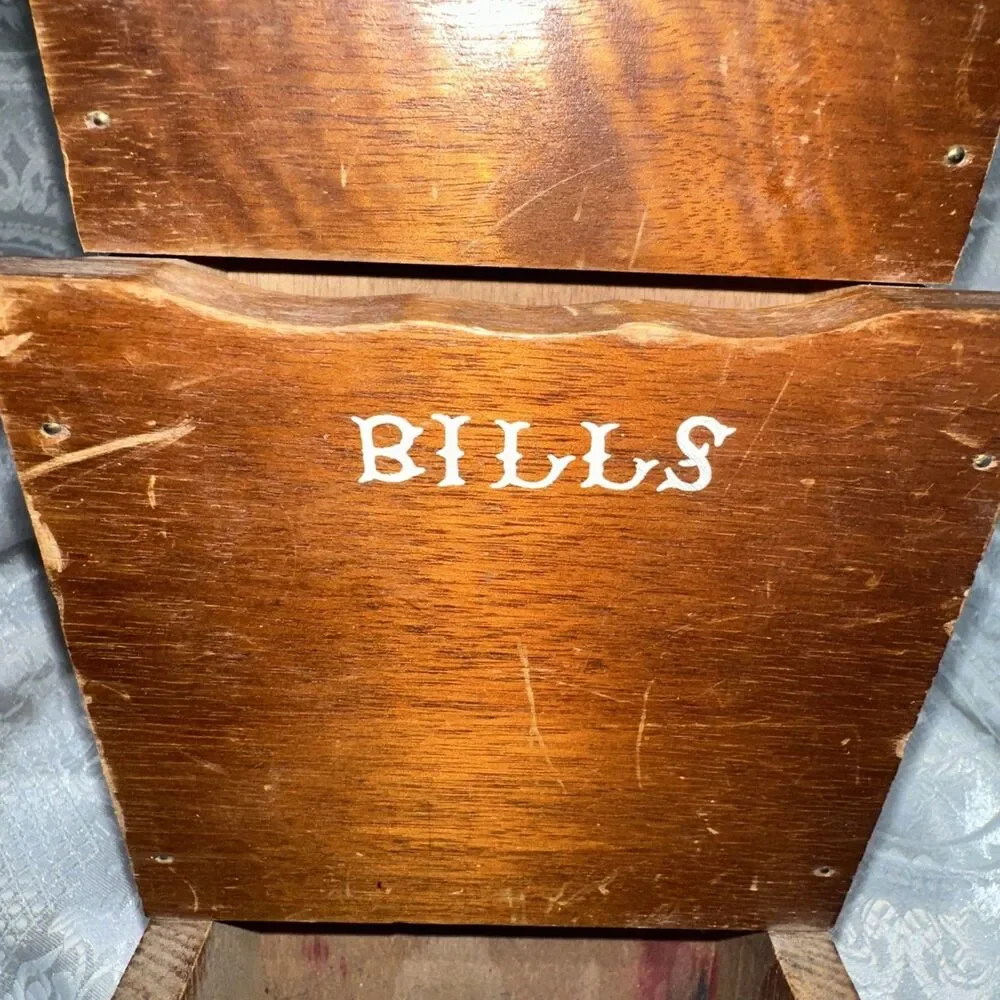 VTG Wood Organizer Wall Mail Holder